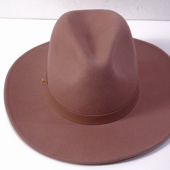 Veronica Beard Lack of Color The Fleur Wide Brim Hat Dusty Mauve Sz L NWT 150 main image 6